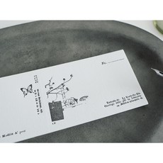 莫莫日貨 Yohaku 原創系列 2024 活版印刷便條紙 懷舊黑 M131, 1個