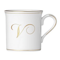레녹스 가장최신인기있는 식기 (dh251022) 골드이니셜다지인 식기세척기 사용 가능 (dh251022), 머그, 글자 V