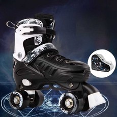 롤러브레이드 인라인스케이트 성인용 화이트 S 아동용, 1개, 250 블랙