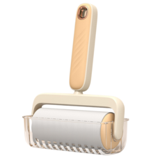 暖&和家居 滾筒黏毛器 寵物黏毛 除塵滾筒 黏毛絮灰塵 粘毛器, 奶油黃色 除毛滾筒（W0014）, 1個