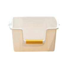 超大全封閉式貓砂盆，加厚材質，超大空間，附貓砂鏟, 象牙白，單獨盆，特大號, 1個