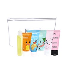 여행용 6종 세트 샴푸 린스 바디 폼클렌저 치약 칫솔, 1세트