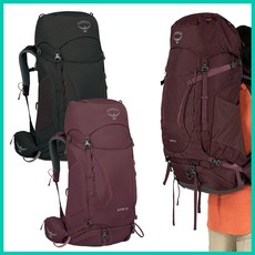 오스프리 카이트 48L 여자 트레킹 배낭 등산가방 백패킹 스포츠 백팩 OPC1WBH117, Elderberry Purple, XS/S