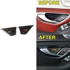 亮光真碳纖維 Carbon Fiber 內門腕貼片 兩門 帶德標 16-22 X253 GLC300 GLC63, 1個