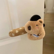 卡皮巴拉造型門把套 可愛冬季保暖防凍手門把裝飾套, 門把套普通款-無卡皮巴拉