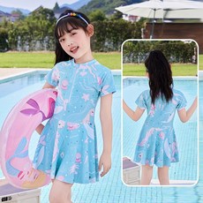 MODNEY 초중학생 여름 원피스 치마수영복 레쉬가드MD022