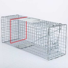 접이식 고양이 포획 틀 덫 뉴트리아 너구리 강아지 유기견 케이지 포획 망 틀, 미끼구획 O 아연도금 은색, 1개