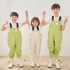 [키다리슈즈] 뉴버블 소프트 어린이가슴장화 키즈 아동 갯벌 해루질 방수 체험복 CPTTB6, 버블그린, 220