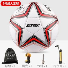 STAR世達兒童訓練足球中小學生敎學訓練比賽用機縫800345藍色紅色, 1個, 8003-04紅色3號球(幼兒園使用),默認項