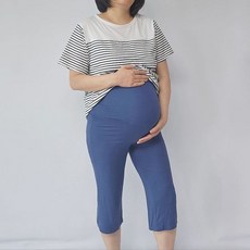 마미누리임산부 7부요가바지 홈웨어 트레이닝 여름 만삭 임부복 177119