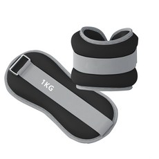 중량밴드 스포츠 모래주머니 손목 발목 헬스용, 1kg, 블랙