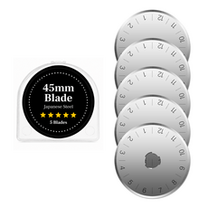 45mm 로터리커터 리필 칼날 다기종 호환, 5개, SKS7 일본강철