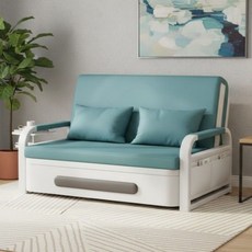 미스티 라텍스 가죽소파 1인용 2인용 접이식 소파베드 소파침대 MTL1, 라텍스 블루_108cm