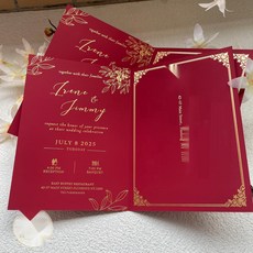 보자기 청첩장 고급 디자인 셀프 포토 결혼식 초대장, 9. 디자인 맞춤 문의