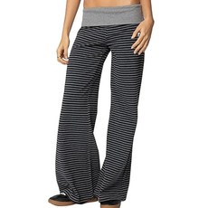 Nicoxijia 여성용 폴드 오버 요가 팬츠 로우 라이즈 와이드 레그 스웨트팬츠 컬러 블록 플레어 레깅스 Y2k 부츠컷 체육관 라운지 팬츠 C-블랙 S, 연회색