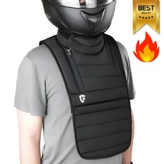 데일리앳 방풍 가슴 넥워머 목토시 겨울 방한조끼 오토바이 자전거 낚시 등산, 블랙