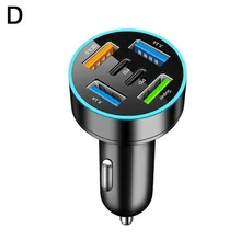 36W 차량용 충전기 고속 PD QC3.0 USB 휴대폰 어댑터 시가 라이터 플러그, 04 2PD 4USB