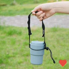 생활 밀착 고급 대만 컵타이 홀더 빼이따이 대만식 뻬이 베이 따이 드링크백 텀블러 캐리어 유모차 텀꾸 꾸미기 캠핑, 카키