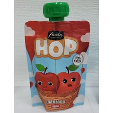 아넬라 생과일 짜먹는 외출용 아넬라HOP 유아간식, 100g, 12개, 사과