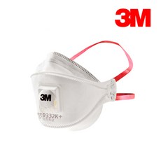 3M 9332K+ 낱개 1개 특급 방진 마스크 3단 접이식 개별포장 휴대용