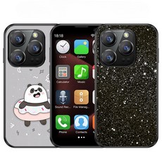 2Pcs DIY 스티커 SOYES XS18 Pro 새로운 2GB RAM 16GB ROM Android 9.0 얼굴 인식 듀얼 SIM 듀얼 스탠바이 3G 네트워크 3.0" 스마트폰, Black