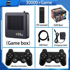 비디오 게임 콘솔 G11 내장 60000 4K HD 4G 256GB 무선 컨트롤러 Emuelec4 S905X2 듀얼 시스템, 유럽 연합, 1164G30000Game