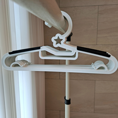 국내제작 대량 어린이 논슬립 옷걸이 50개 아동 키즈 유아옷걸이 목늘어남 방지, 1개, 화이트 50P