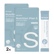 펫누리 강아지 영양제 피부 피부병 발진 습진 곰팡이 스틱 간식 뉴트리션플랜S, 2박스, 피부/피모, 180g
