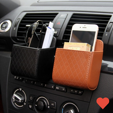 차량용포켓 차량용 송풍구 바구니 자동차 틈새수납, 블랙, 블랙