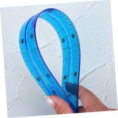 파란색 유연 자 삼십센티 학생 사무 측정 도구 휘어지는 곡선 재단 제도용