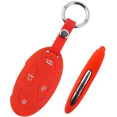 더조은셀러 그랜저 GN7 코나 SX2 아이오닉6 호환 스마트키 키홀더 실리콘 스마트 5버튼 Key52, 레드, Key-52