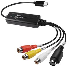 XMSJSIY RCA AV에서 USB C로 변환기 - 1채널 AV NTSC PAL 비디오 S 비디오/복합형 휴대폰/PC용, 01 CHINA, 1개