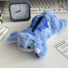 귀여운 스티치 휴대용 대용량 인형 필통 케이스, one color, 1개