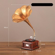 빈티지 축음기 엔틱 전축 인테리어 장식 소품, Nostalgic 골드 대형 Cupid