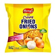 튀긴 hengs 크리스피 양파 후레이크 400g, 1개