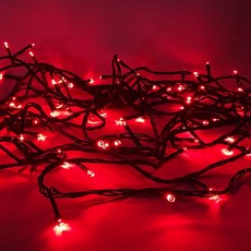 검정선 세트 LED 은하수전구 100구 + 전원케이블 SET 크리스마스 조명 전구, 빨간색, 1개