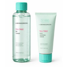 (브링그린) 티트리 시카 수딩 토너(250ml)&크림(100ml) 세트, 1세트