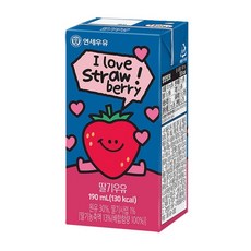 연세우유 딸기우유, 190ml, 24개