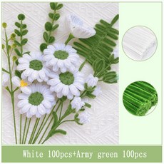 셔닐 실 줄기 30cm 파이프 클리너 공예 용품 DIY 어린이 플러시 교육 ToyArt 수제 꽃 만들기 용품