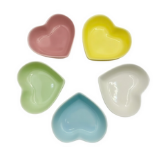 미니포레 하트 세라믹 파충류 도마뱀 크레 햄스터 물그릇 먹이그릇, 1개, 블루