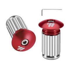 시그니처베이지 로드 자전거 바엔드 핸들 그립 캡 플러그 보호캡 마개 YPZ437, 1개, 레드