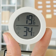 블랙폰드 라운드미니디지털온습도계LCD정밀온습도계 1004471EA pon+7620Ma