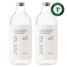 비블랑 프리미엄 세탁 유아 세제 무향, 2개, 1L