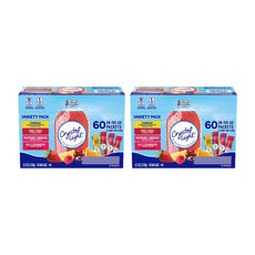 2개 온 더 고 드링크 믹스 버라이어티 팩 60 포켓 저칼로리 음료 Crystal Light, 2세트