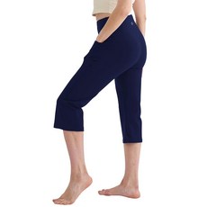 ALONG FIT 주머니가 있는 플레어 레깅스 부츠컷 요가 팬츠 여성용 하이 웨이스트 플레어 팬츠 운동 레깅스 요가 GMY 캐주얼 카프리 로얄블루 M, M