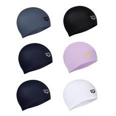 아레나 실리콘 수영 모자 아동 주니어 성인 수영모 수모 A4AC1AC01 플레인 프리미엄 강습용 남성 여성 공용, 네이비