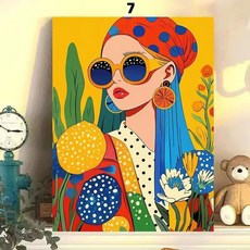 DIY 명화그리기 그림 그리기 유화 페인팅 예쁜 소녀, 7, 30*40, 1개