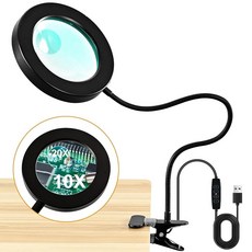 조명 및 타이머가 있는 20X/10X 듀얼 렌즈 돋보기 조명이 있는 콤비네이션 렌즈 돋보기 3가지 색상 모드 공예 취미 페인팅 바느질 마감 작업용 2 in 1 확대 책상