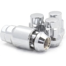 휠 액세서리 부품 4개 잠금장치 키 M14x2 14x2 나사선 폐쇄형 볼륨 1.38인치 길이 크롬 이중 육각 13/16인치 및 3/4인치 맞춤 포드 F-150 익스페디션 ｜ 링