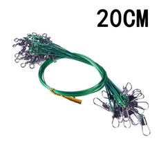 낚시 액세서리 슈퍼 강한 인장력 안티 물린 강철 라인 회전 스냅 리드 와이어와 스틸 와이어 리더 2001006020Pcs, 60Pcs, 20CM, 1개